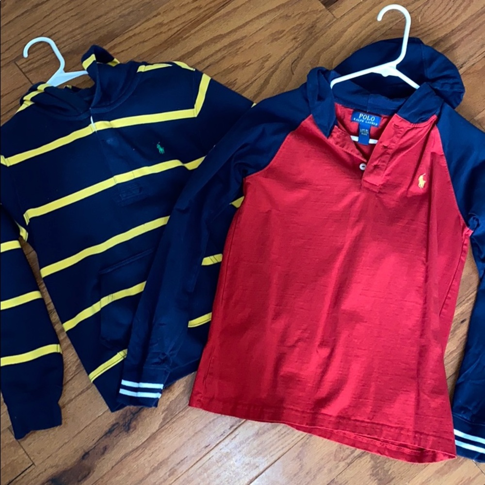 2 Ralph Lauren Polo Hooded Shirts